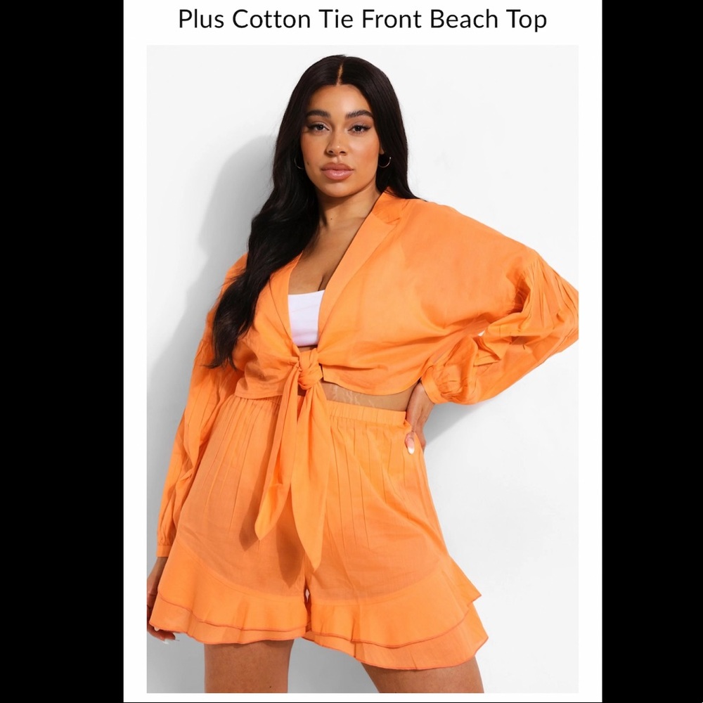 BooHoo Plus Size Tie Top